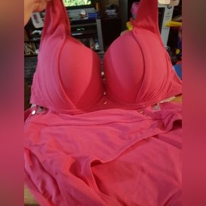 2 pc womens pink bikini swimsuit 3x (24/26)